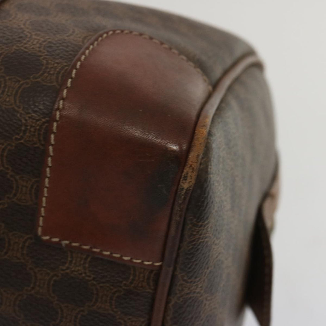 Celine Macadam Canvas Hand Bag PVC Brown Auth yk10913
