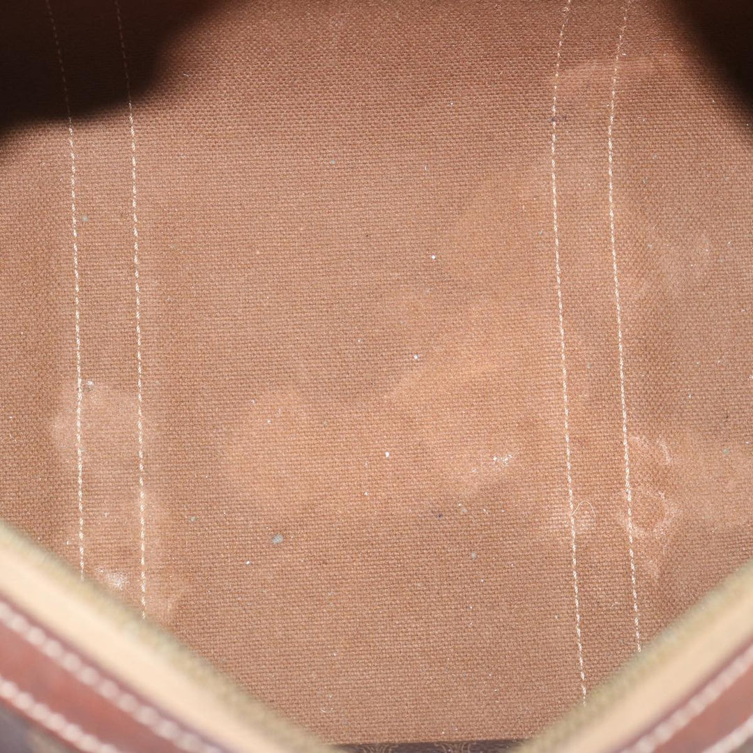 Celine Macadam Canvas Hand Bag PVC Brown Auth yk10913