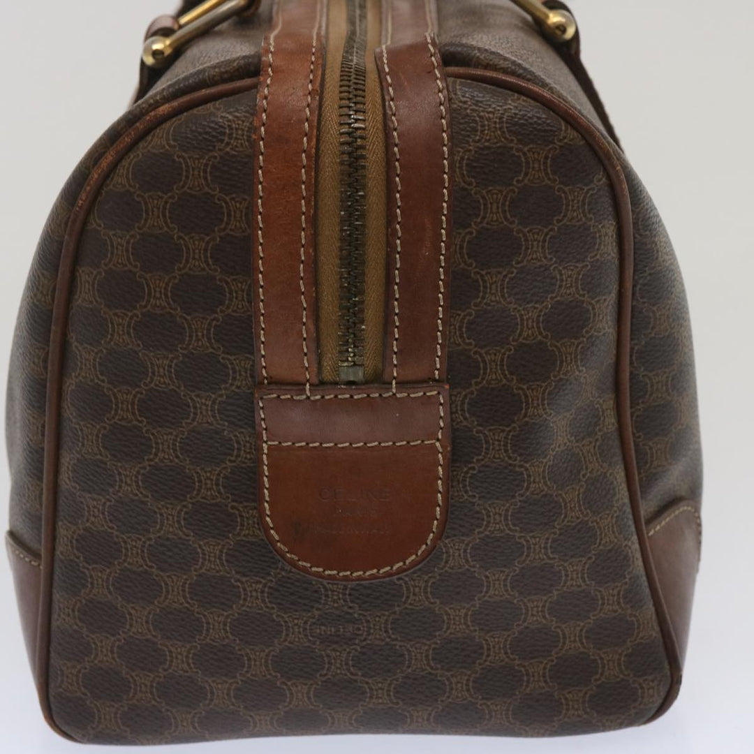 Celine Macadam Canvas Hand Bag PVC Brown Auth yk10913