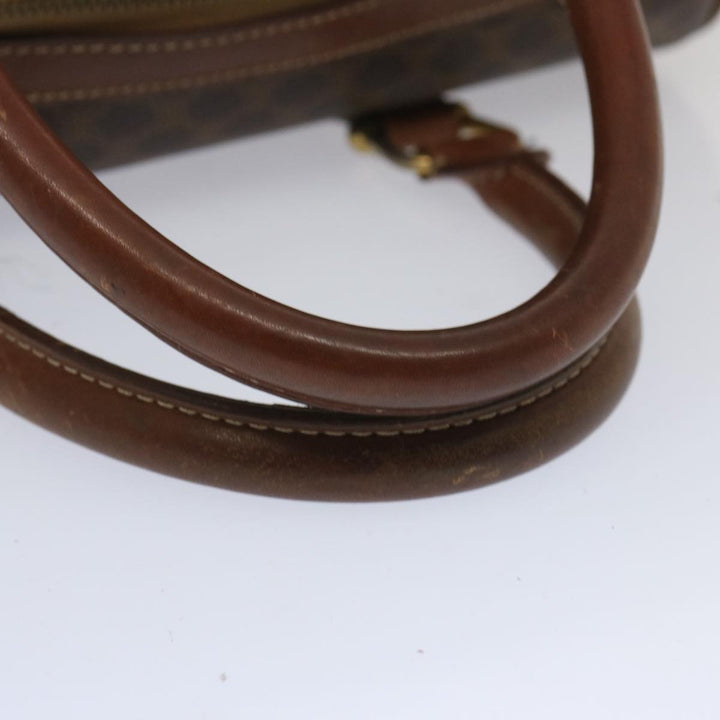 Celine Macadam Canvas Hand Bag PVC Brown Auth yk10913