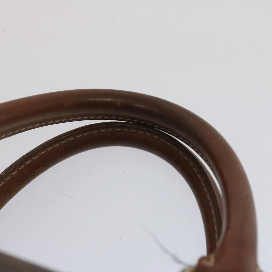 Celine Macadam Canvas Hand Bag PVC Brown Auth yk10913