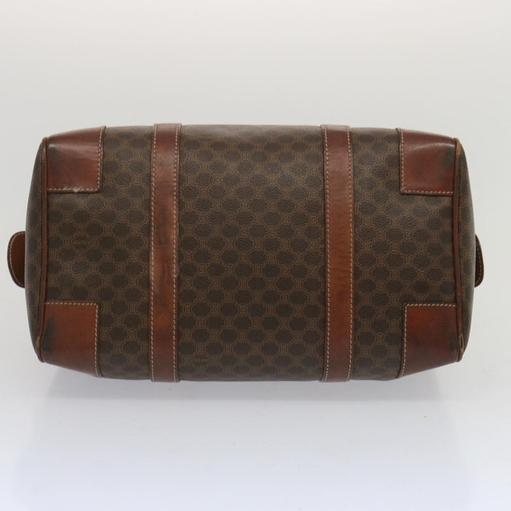 Celine Macadam Canvas Hand Bag PVC Brown Auth yk10913