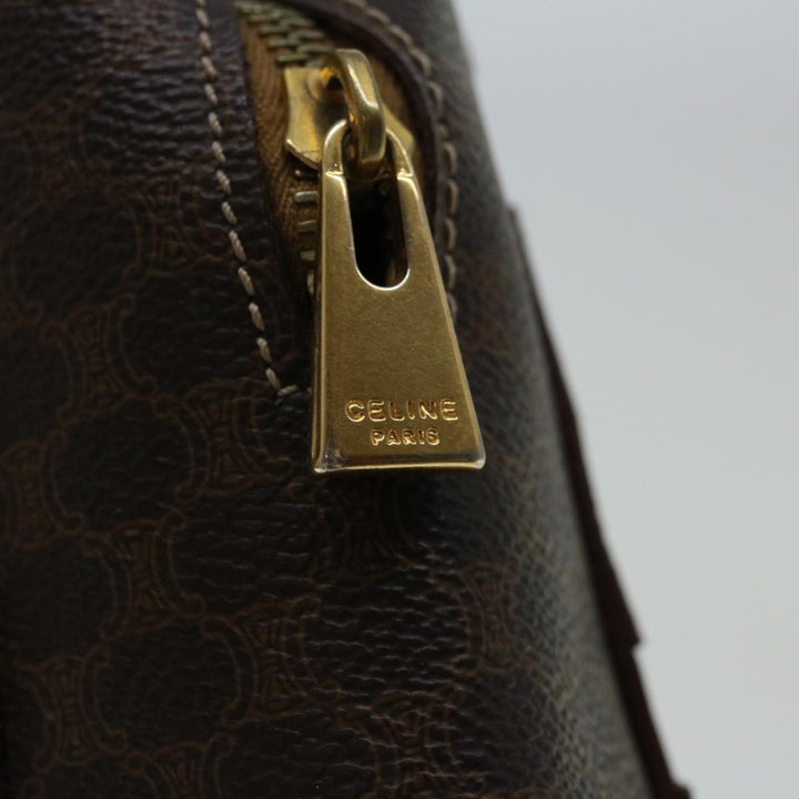 Celine Macadam Canvas Hand Bag PVC Brown Auth yk10982