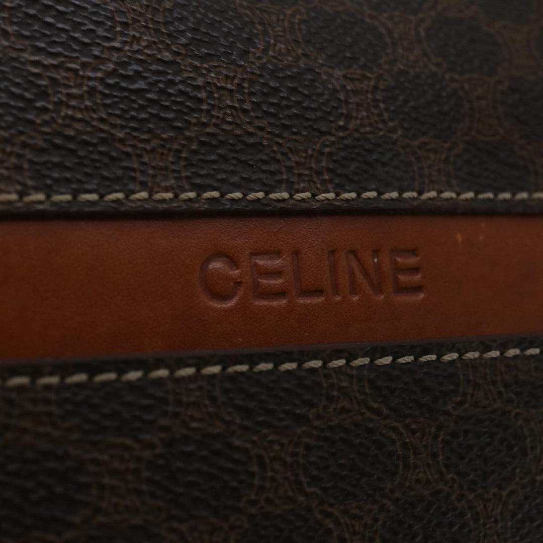 Celine Macadam Canvas Hand Bag PVC Brown Auth yk10982