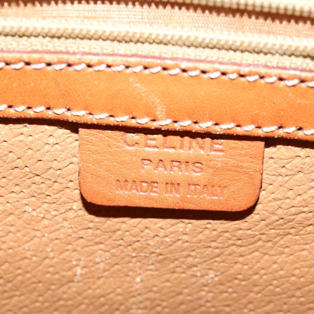Celine Macadam Canvas Hand Bag PVC Brown Auth yk10982