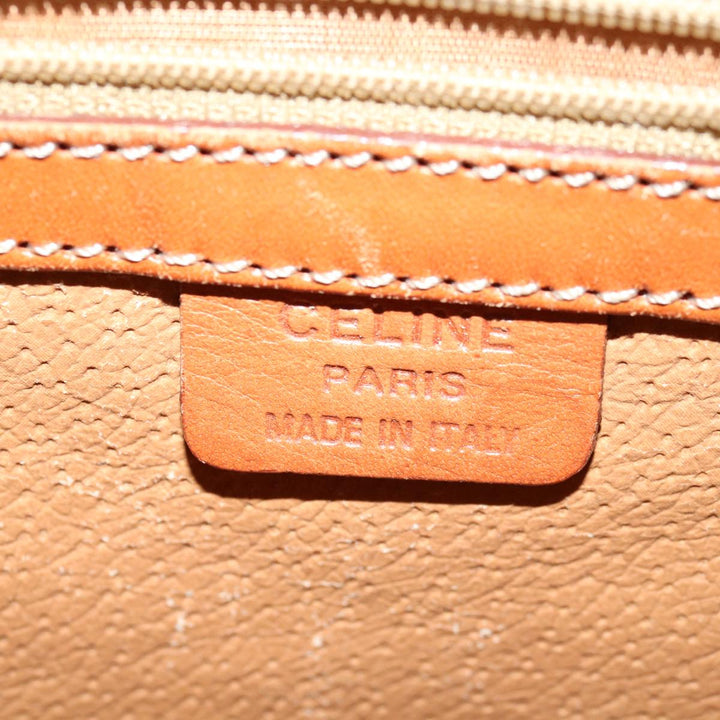 Celine Macadam Canvas Hand Bag PVC Brown Auth yk10982