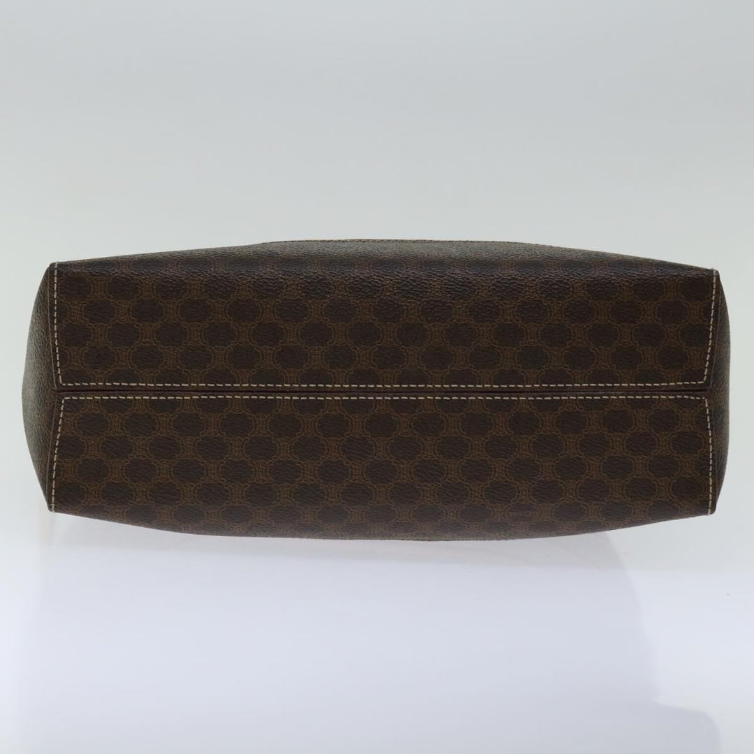 Celine Macadam Canvas Hand Bag PVC Brown Auth yk10982
