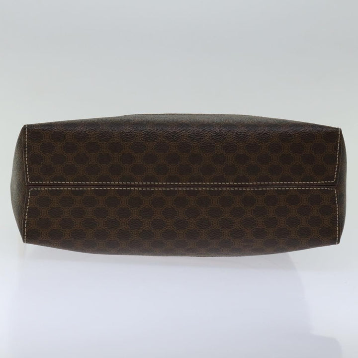 Celine Macadam Canvas Hand Bag PVC Brown Auth yk10982
