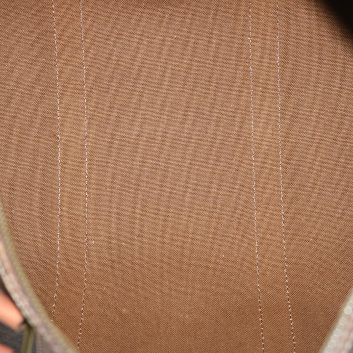 Celine Macadam Canvas Boston Bag PVC Brown Auth yk10995