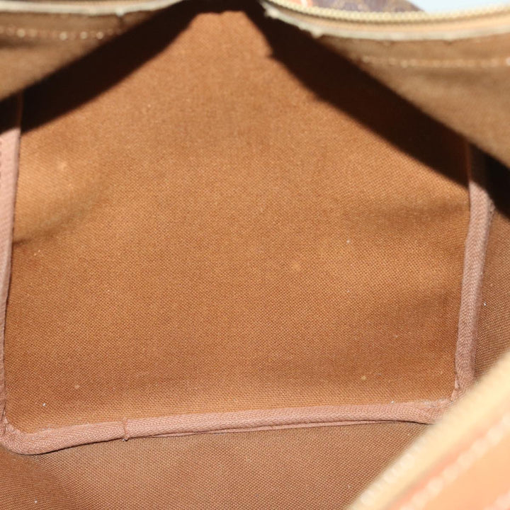 Celine Macadam Canvas Boston Bag PVC Brown Auth yk10995