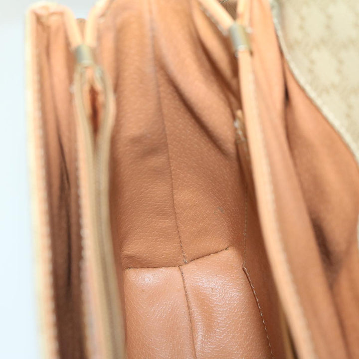 Celine Macadam Canvas Shoulder Bag Beige Auth yk11025