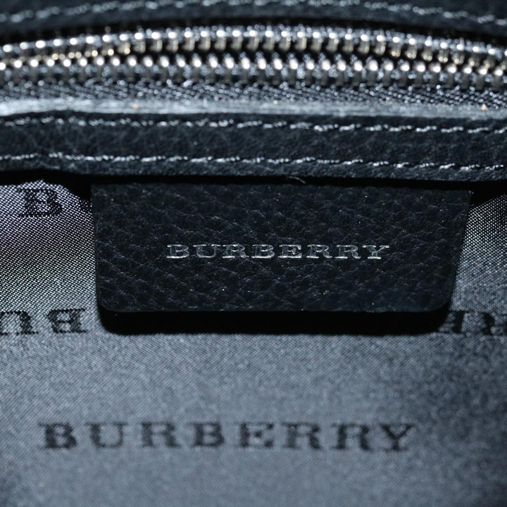 Burberry Nova Check Shoulder Bag Nylon Beige Black Auth yk11086
