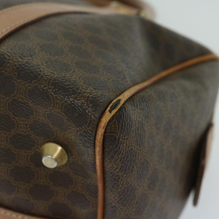 Celine Macadam Canvas Hand Bag PVC Brown Auth yk11101