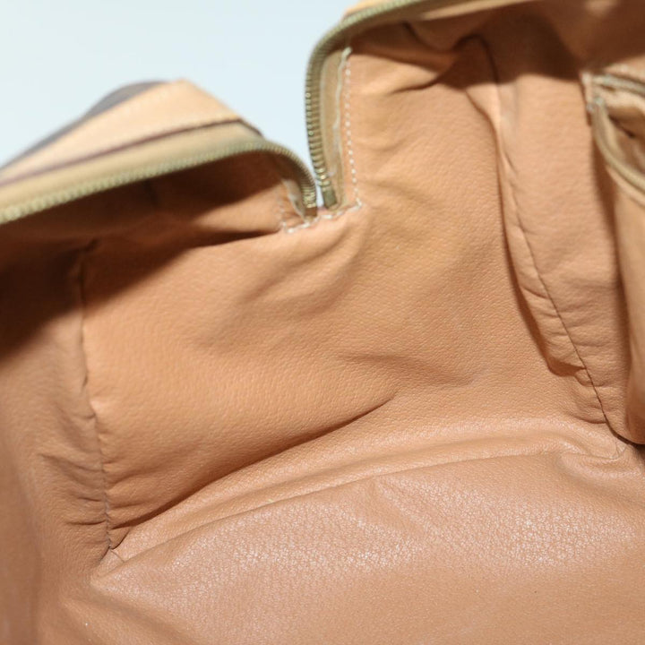 Celine Macadam Canvas Hand Bag PVC Brown Auth yk11101