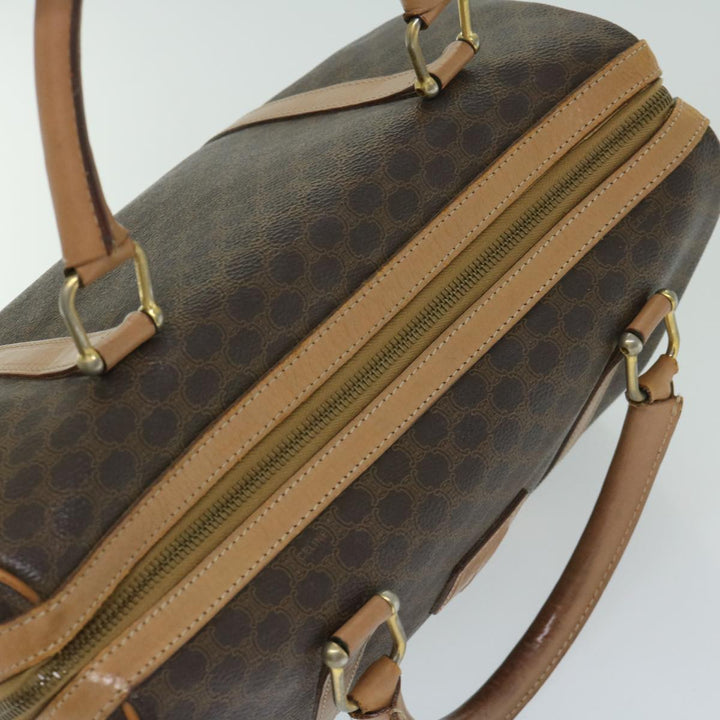 Celine Macadam Canvas Hand Bag PVC Brown Auth yk11101