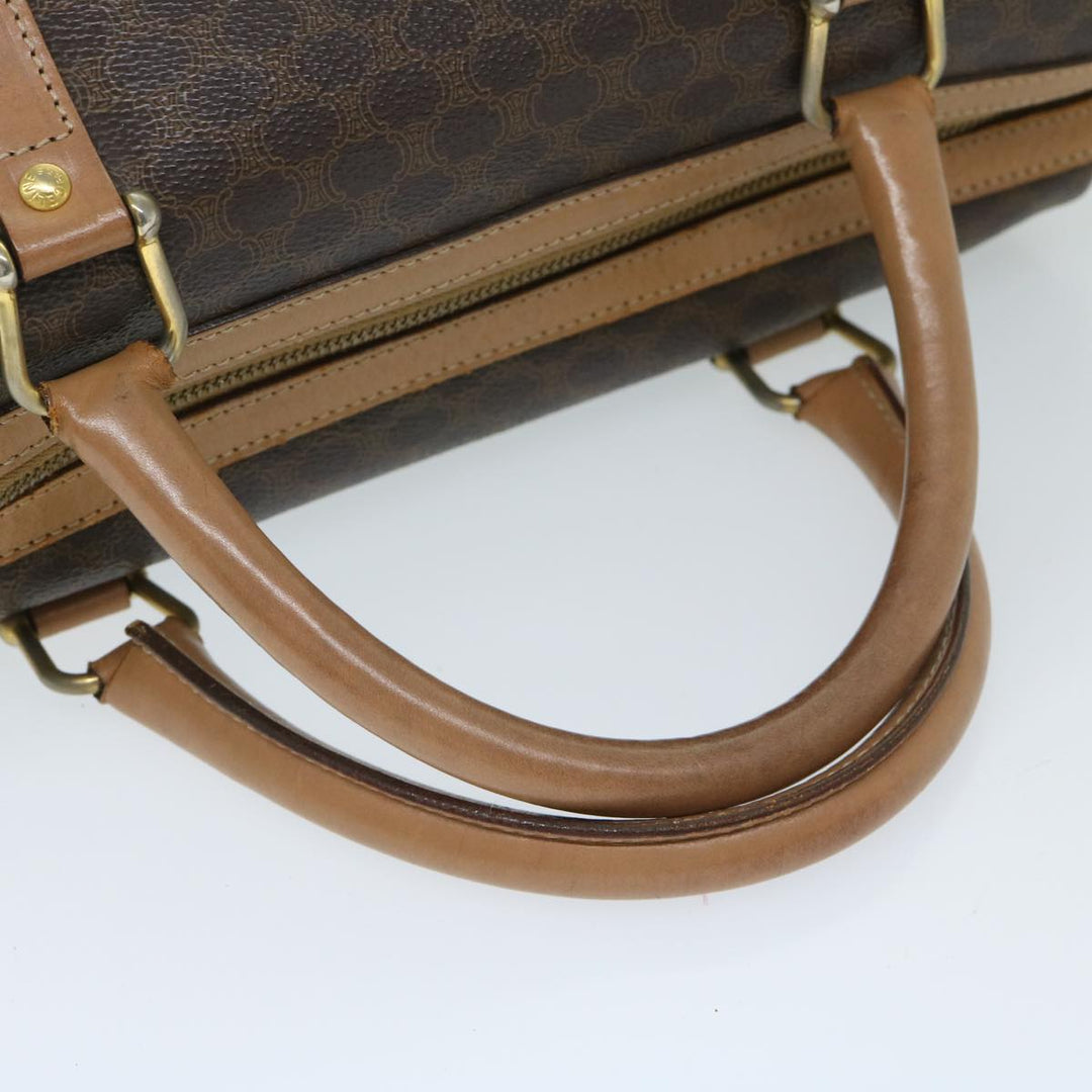 Celine Macadam Canvas Hand Bag PVC Brown Auth yk11101