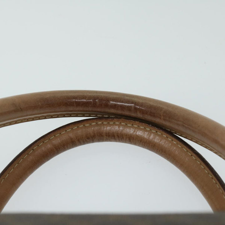 Celine Macadam Canvas Hand Bag PVC Brown Auth yk11101