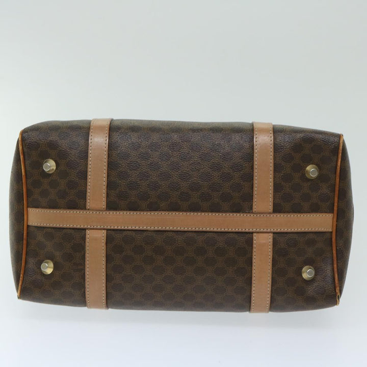 Celine Macadam Canvas Hand Bag PVC Brown Auth yk11101