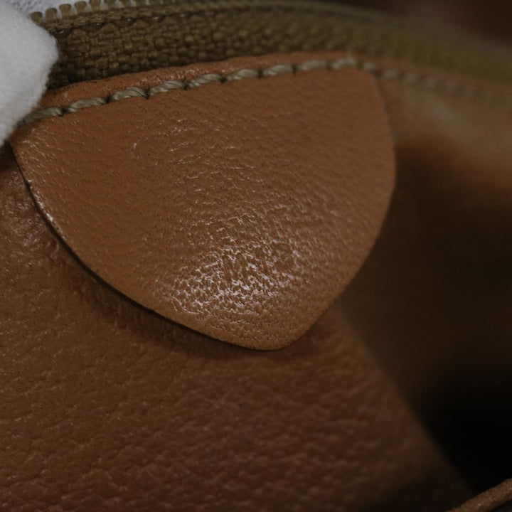 Celine Macadam Canvas Shoulder Bag PVC Leather Brown Auth yk11104