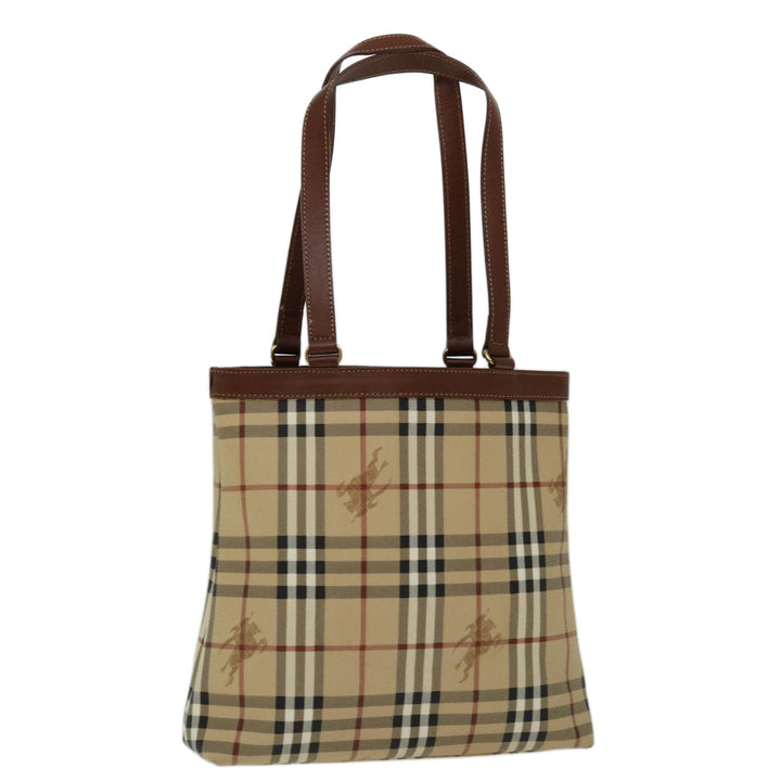 BurberrySs Nova Check Tote Bag PVC Beige Auth yk11163