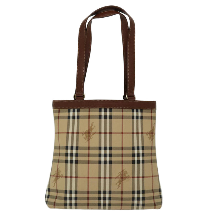 BurberrySs Nova Check Tote Bag PVC Beige Auth yk11163
