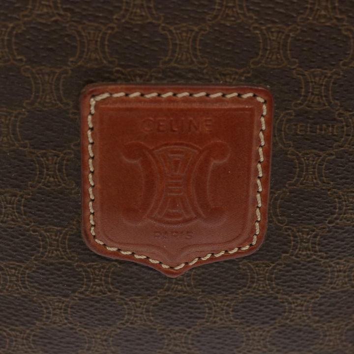 Celine Macadam Canvas Hand Bag PVC Brown Auth yk11191