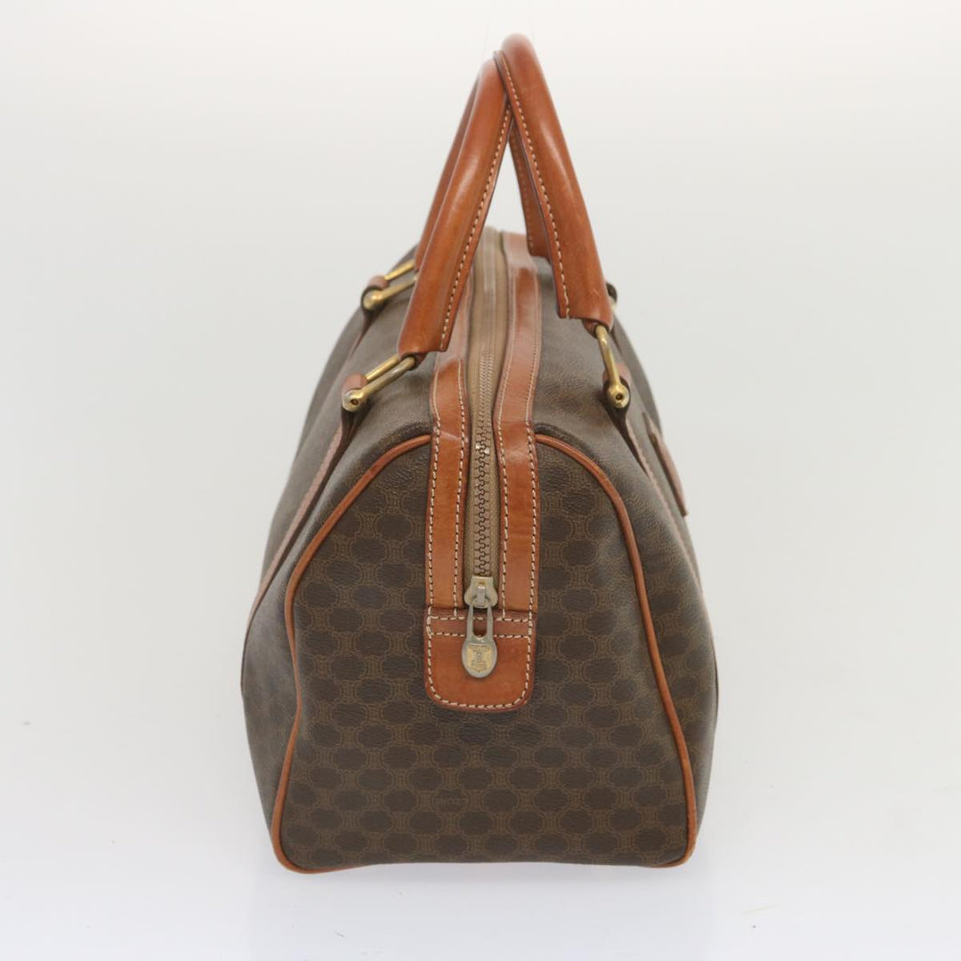 Celine Macadam Canvas Hand Bag PVC Brown Auth yk11191