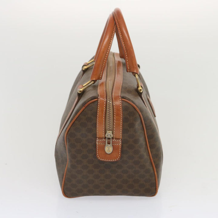 Celine Macadam Canvas Hand Bag PVC Brown Auth yk11191