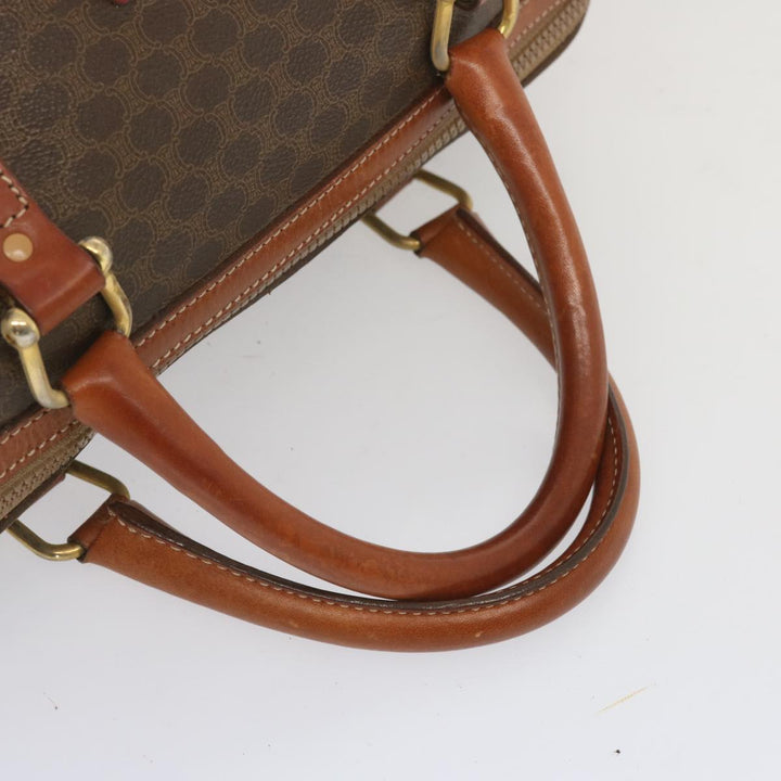 Celine Macadam Canvas Hand Bag PVC Brown Auth yk11191