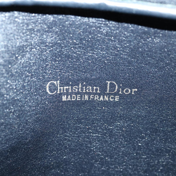CHRISTIAN Dior Trotter Canvas Shoulder Bag Navy Auth yk11192
