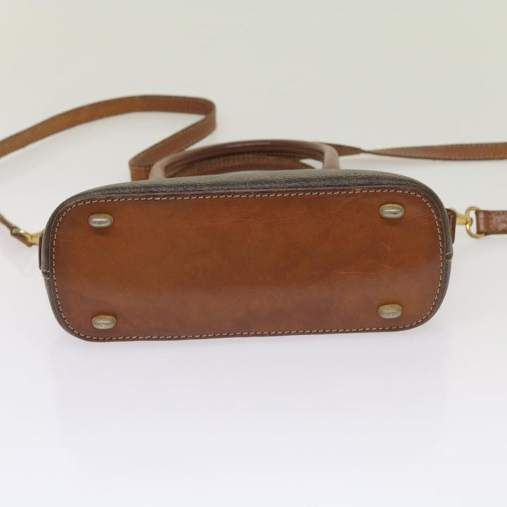 Celine Macadam Canvas Hand Bag PVC 2way Brown Auth yk11221