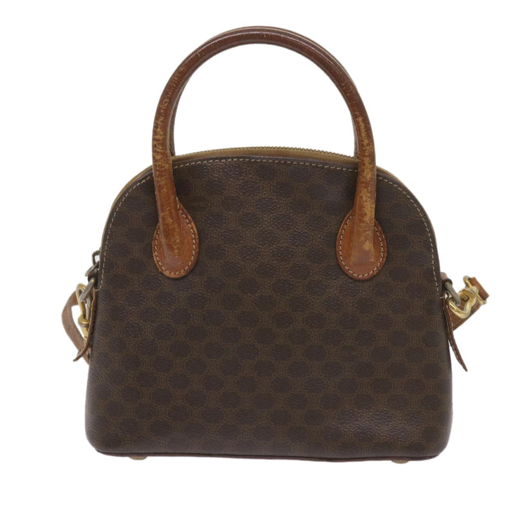 Celine Macadam Canvas Hand Bag PVC 2way Brown Auth yk11221