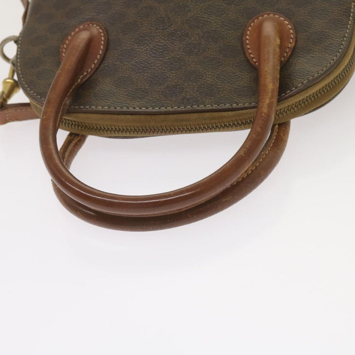 Celine Macadam Canvas Hand Bag PVC 2way Brown Auth yk11221