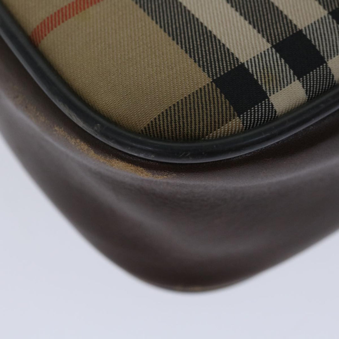 BurberrySs Nova Check Shoulder Bag Canvas Beige Auth yk11222