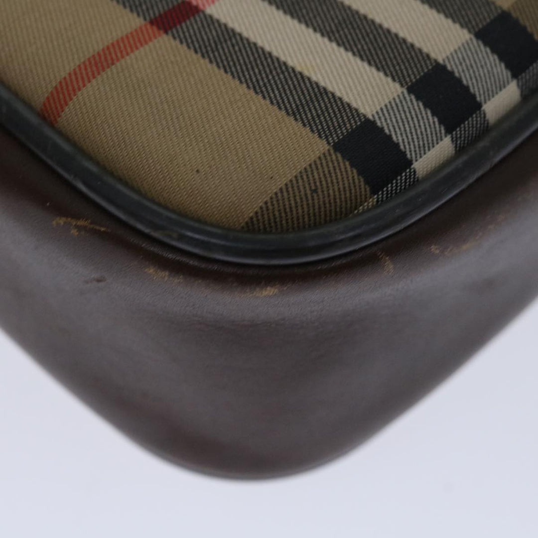 BurberrySs Nova Check Shoulder Bag Canvas Beige Auth yk11222