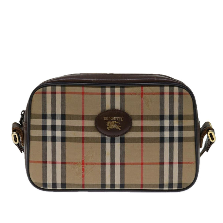 BurberrySs Nova Check Shoulder Bag Canvas Beige Auth yk11222
