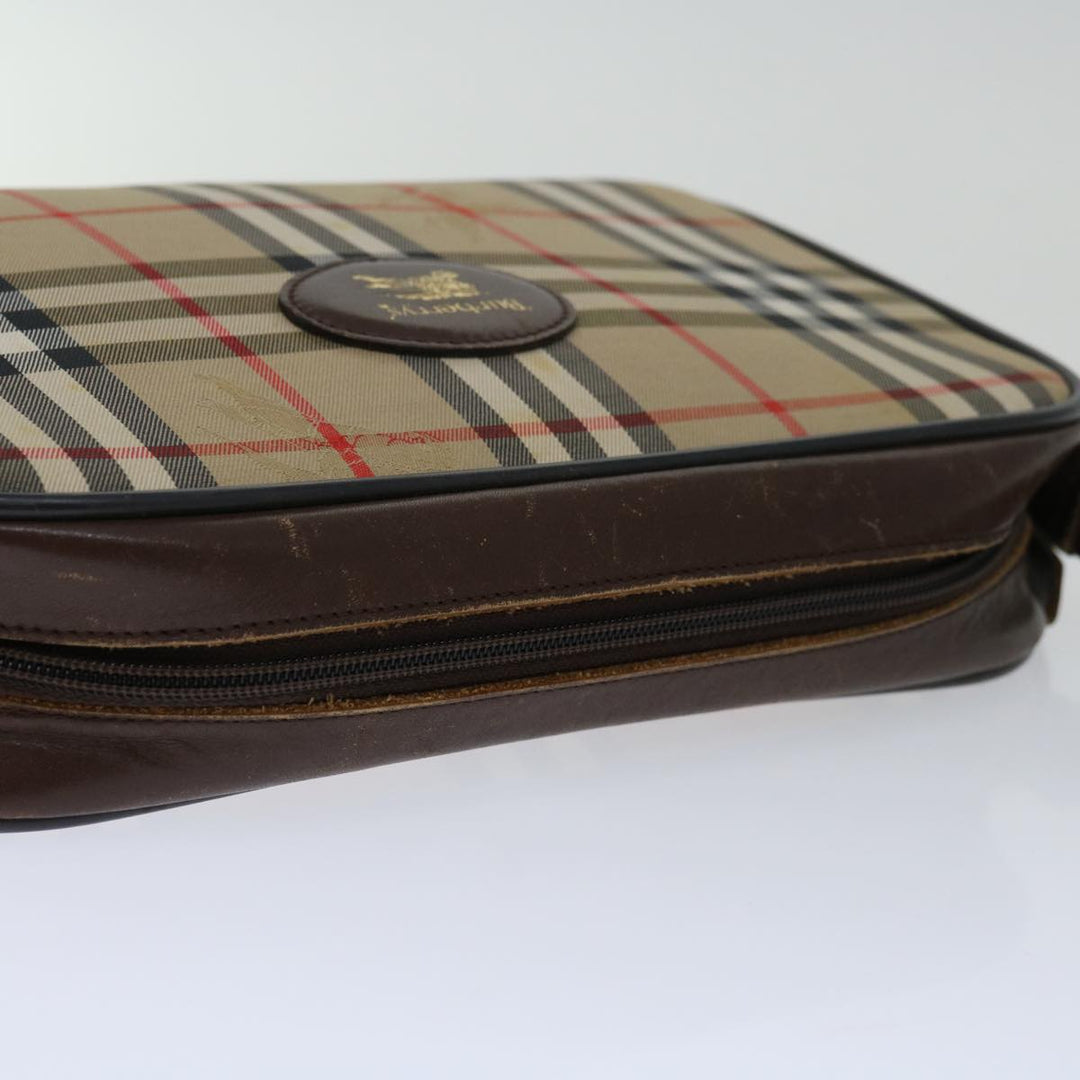BurberrySs Nova Check Shoulder Bag Canvas Beige Auth yk11222