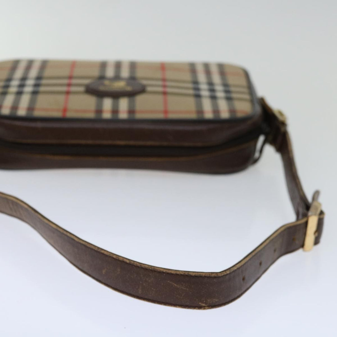 BurberrySs Nova Check Shoulder Bag Canvas Beige Auth yk11222