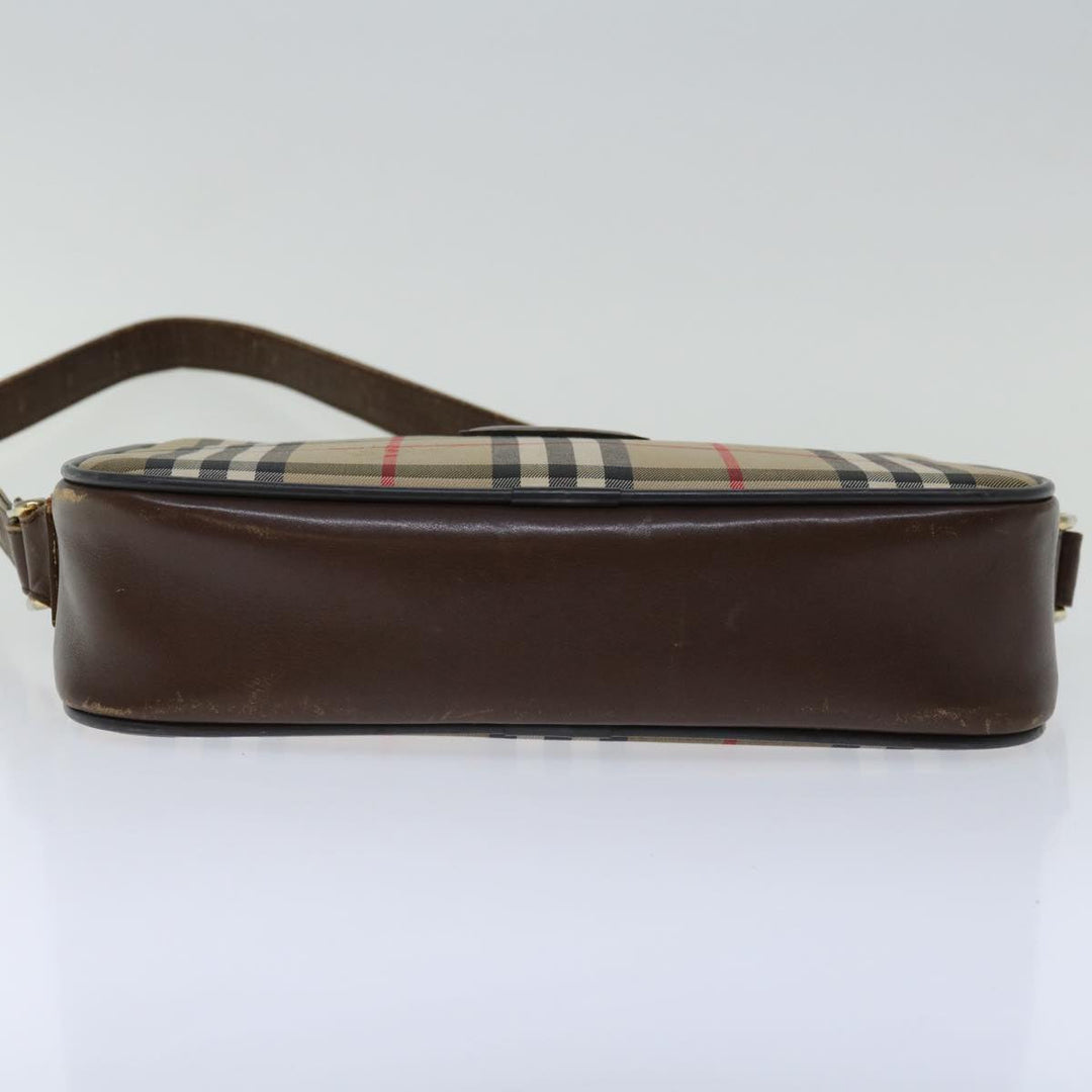 BurberrySs Nova Check Shoulder Bag Canvas Beige Auth yk11222