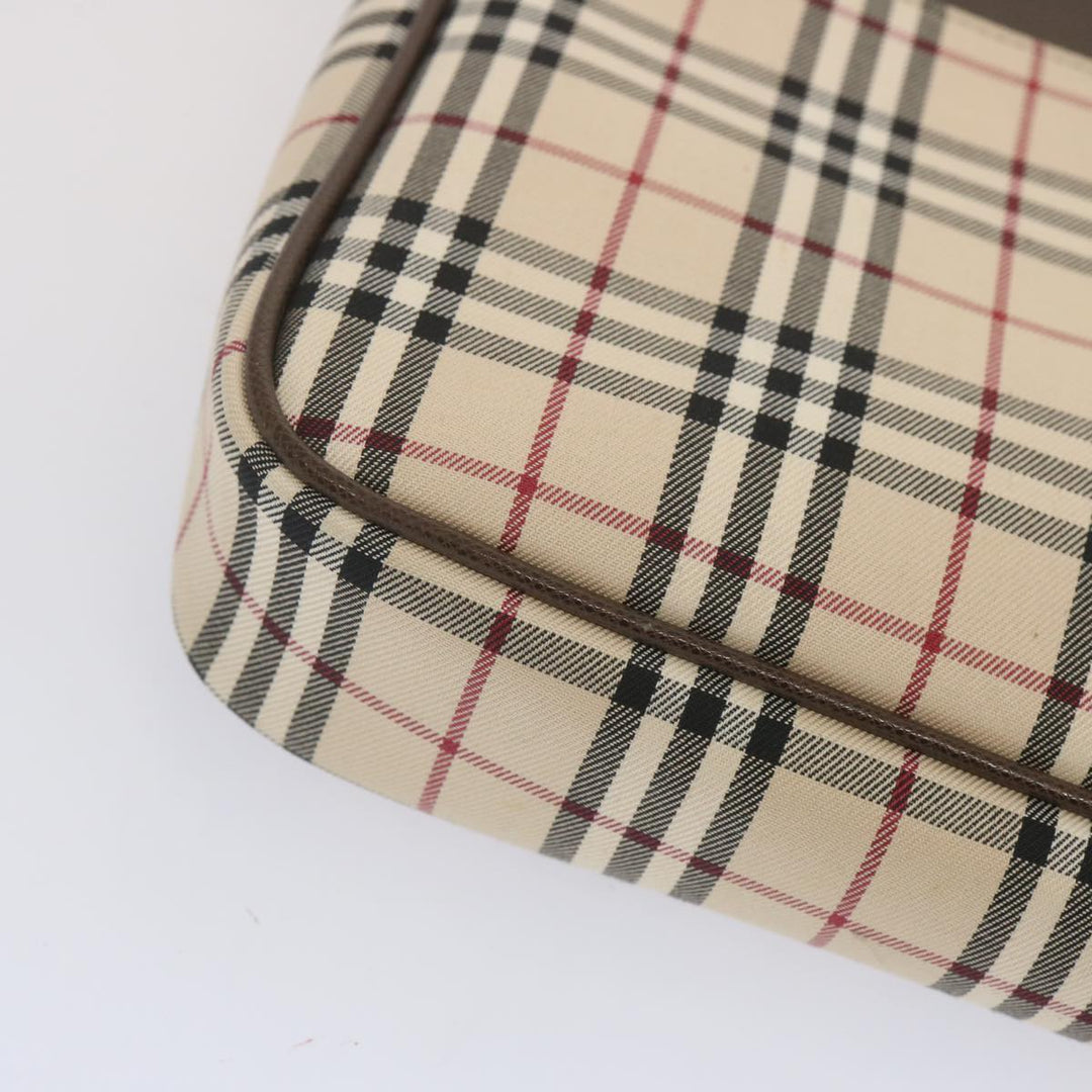 Burberry Nova Check Shoulder Bag Canvas Beige Auth yk11223