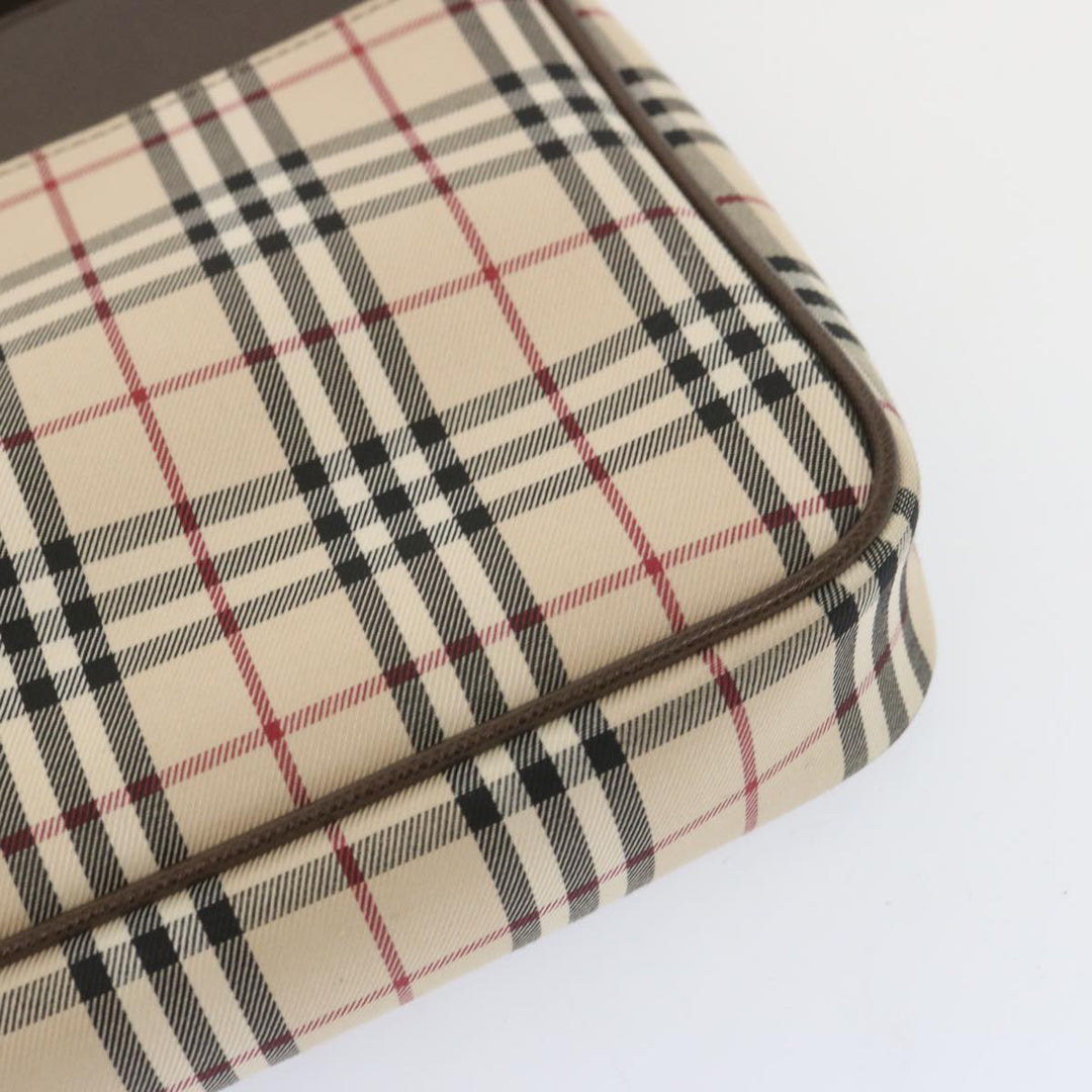 Burberry Nova Check Shoulder Bag Canvas Beige Auth yk11223