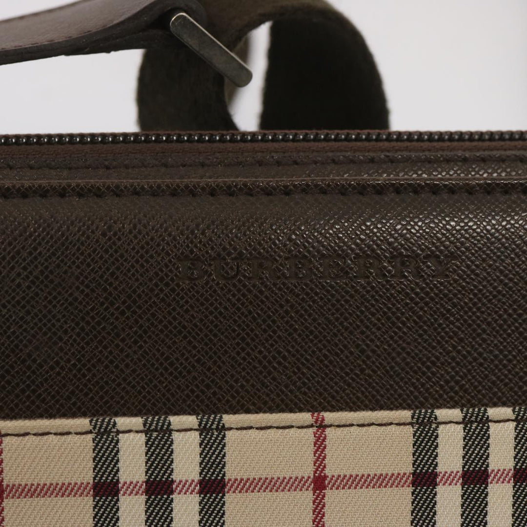 Burberry Nova Check Shoulder Bag Canvas Beige Auth yk11223