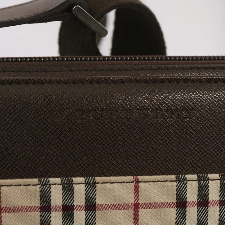 Burberry Nova Check Shoulder Bag Canvas Beige Auth yk11223