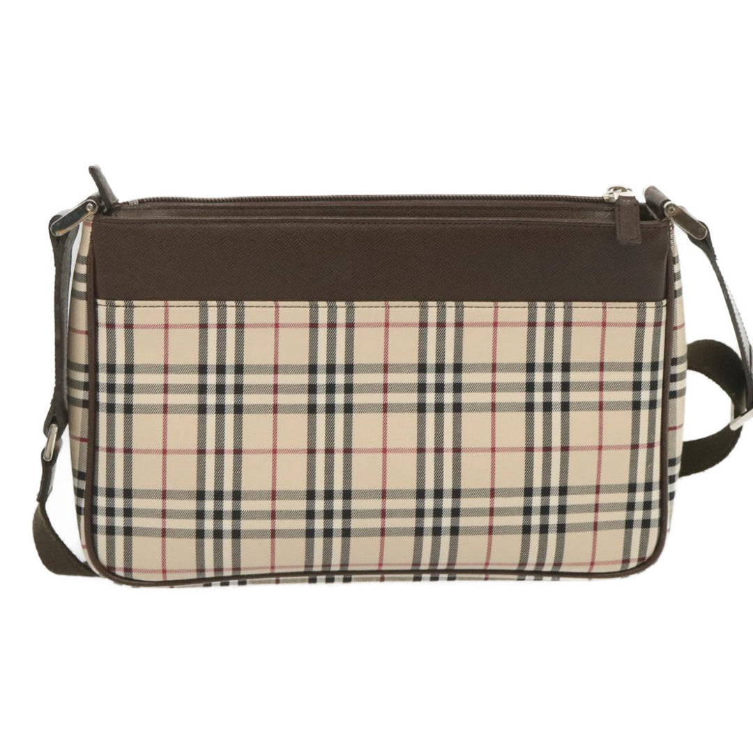 Burberry Nova Check Shoulder Bag Canvas Beige Auth yk11223