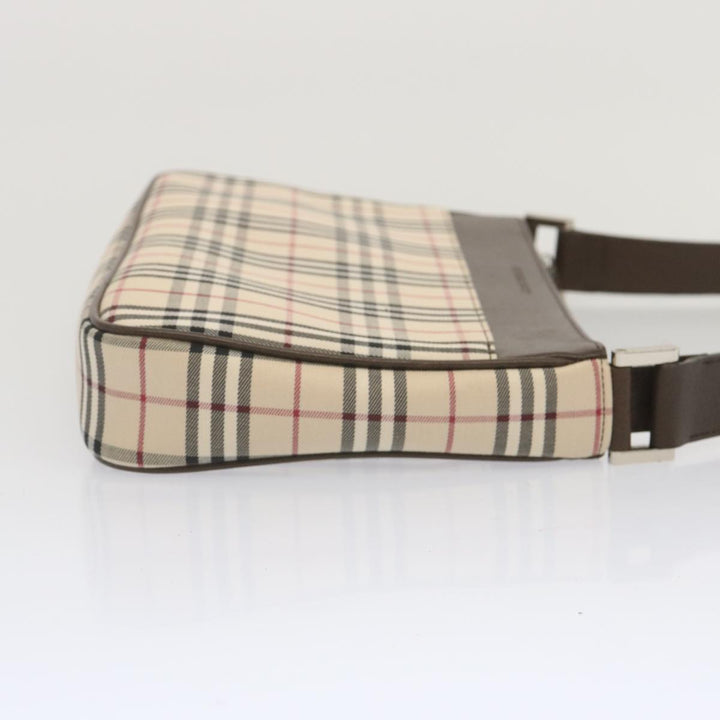 Burberry Nova Check Shoulder Bag Canvas Beige Auth yk11223