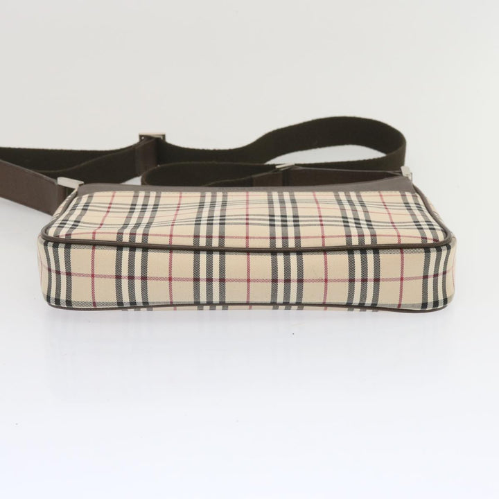 Burberry Nova Check Shoulder Bag Canvas Beige Auth yk11223