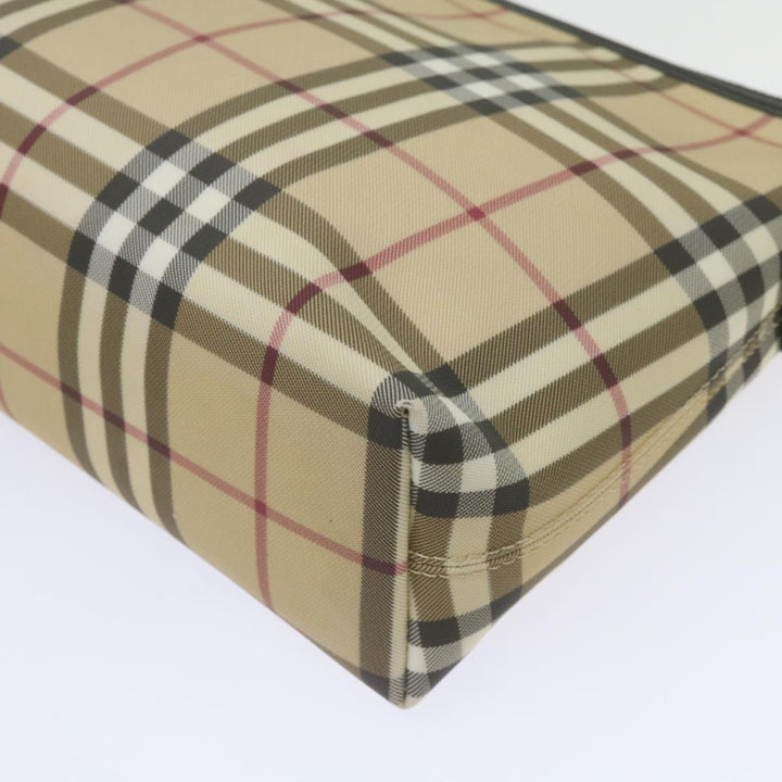 Burberry Nova Check Shoulder Bag Coated Canvas Beige Auth yk11241