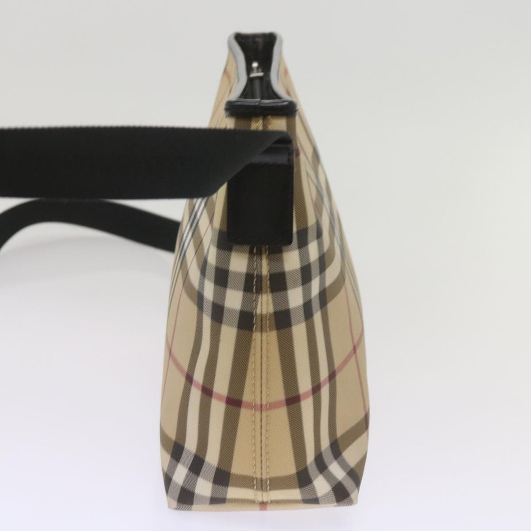 Burberry Nova Check Shoulder Bag Coated Canvas Beige Auth yk11241