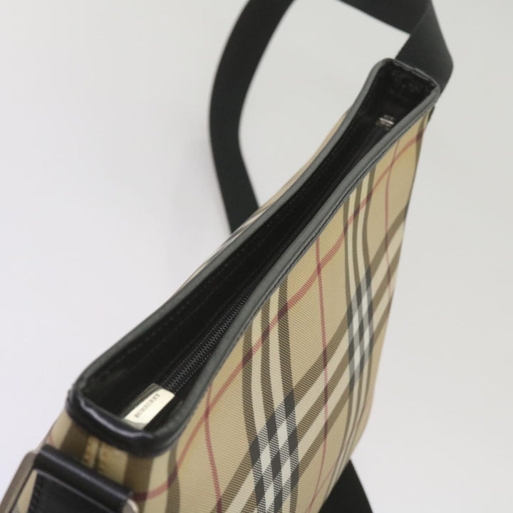 Burberry Nova Check Shoulder Bag Coated Canvas Beige Auth yk11241