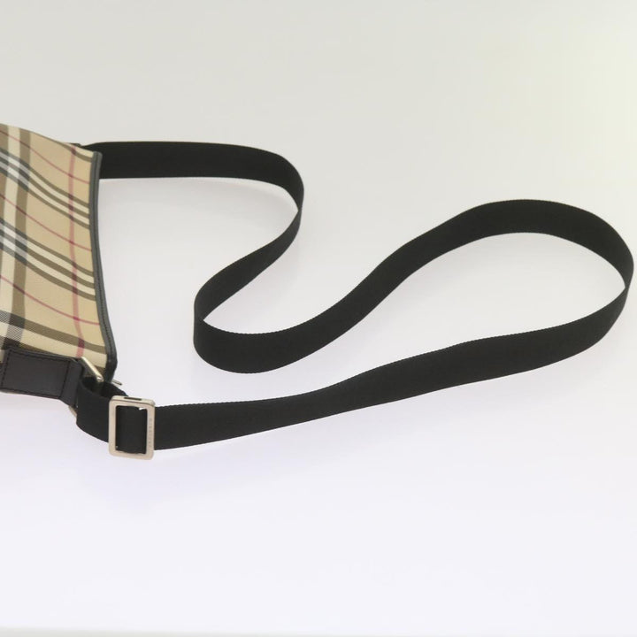 Burberry Nova Check Shoulder Bag Coated Canvas Beige Auth yk11241